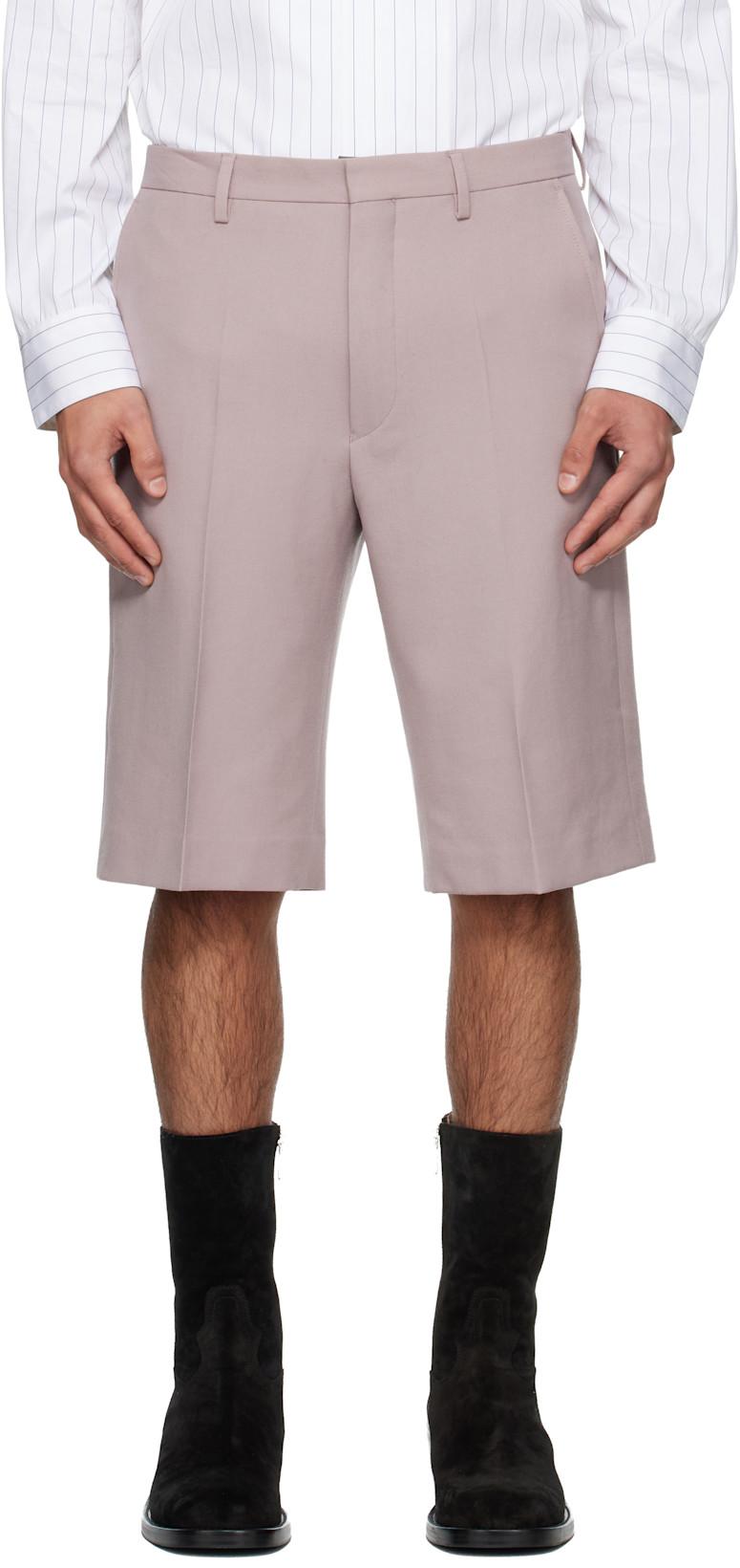 Pink Wool Shorts by DRIES VAN NOTEN