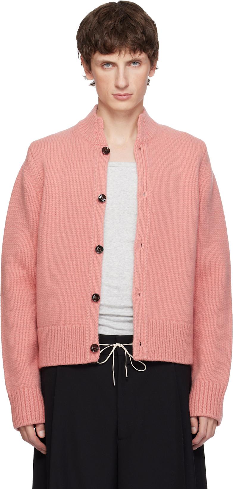 Pink Wool & Cashmere Cardigan by DRIES VAN NOTEN