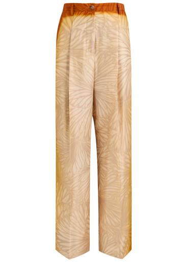 Porter printed silk trousers by DRIES VAN NOTEN