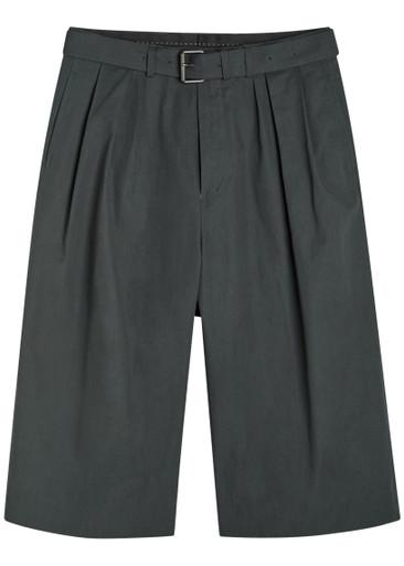 Preaches belted cotton shorts by DRIES VAN NOTEN