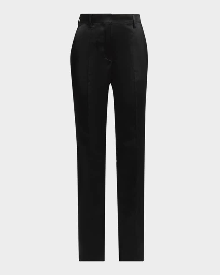 Pulla Satin Straight-Leg Pants by DRIES VAN NOTEN