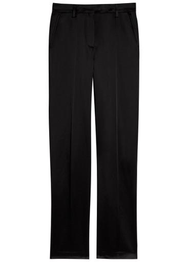 Pulla straight-leg satin trousers by DRIES VAN NOTEN