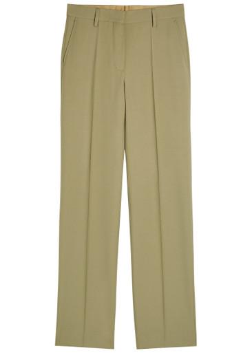Pulla straight-leg wool-blend trousers by DRIES VAN NOTEN