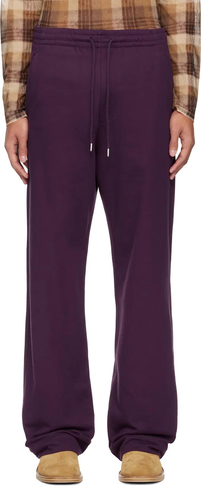 Purple Drawstring Sweatpants by DRIES VAN NOTEN