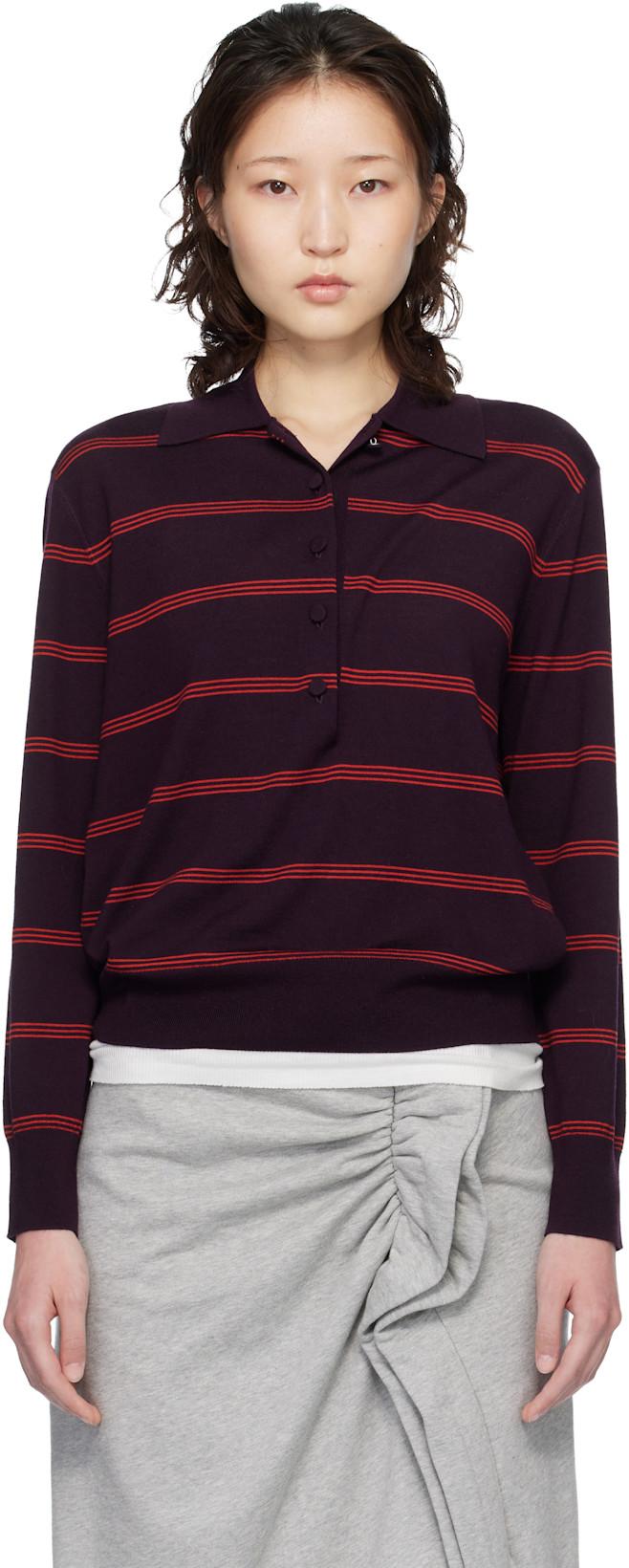 Purple Merino Wool Polo by DRIES VAN NOTEN