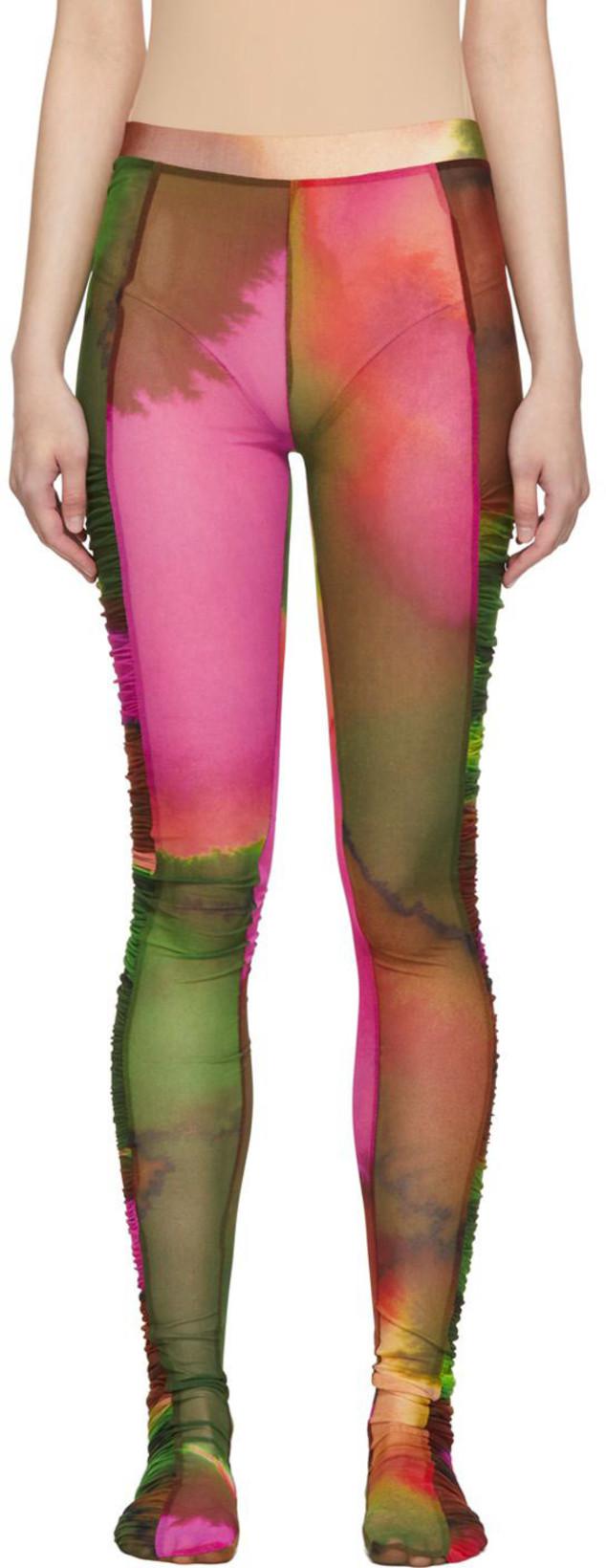 Purple Ruffled Tights by DRIES VAN NOTEN