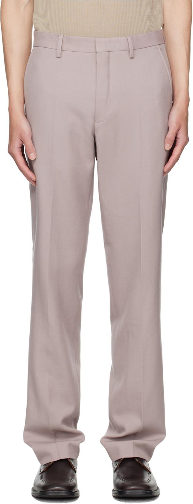 Purple Wool Trousers by DRIES VAN NOTEN