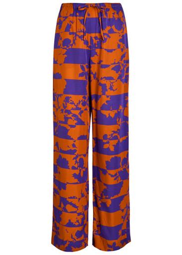 Puvis printed wide-leg trousers by DRIES VAN NOTEN