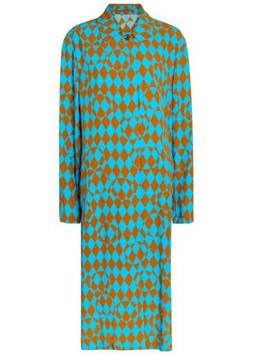 Raltona patterned crepe coat by DRIES VAN NOTEN