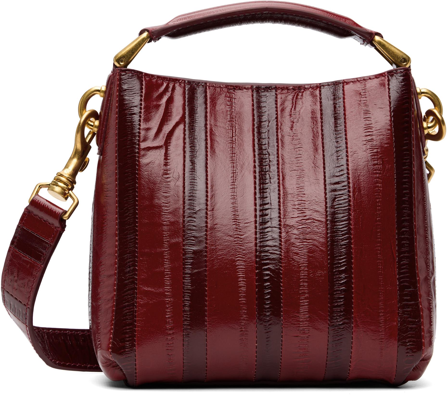 Red Small Leather Crossbody Bag by DRIES VAN NOTEN