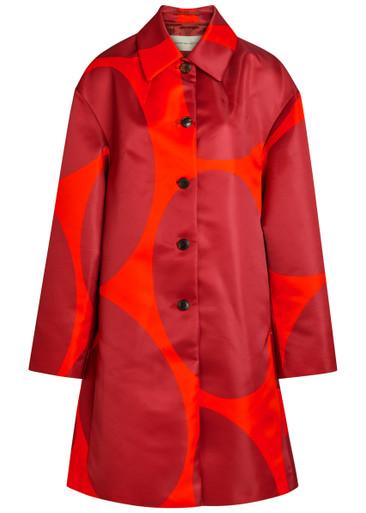 Rondero colour-block satin coat by DRIES VAN NOTEN