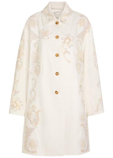 Rondero floral-appliquéd cotton coat by DRIES VAN NOTEN