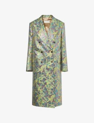 Rosea Jacquard Woven Maxi Coat by DRIES VAN NOTEN