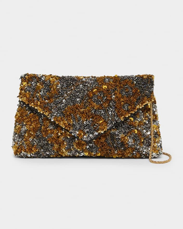 Sequined Envelope Clutch Bag by DRIES VAN NOTEN