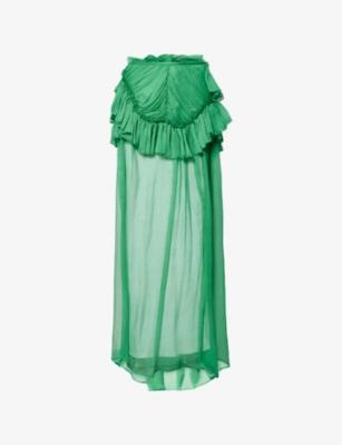 Shelby Ruffled Silk Maxi Skirt by DRIES VAN NOTEN