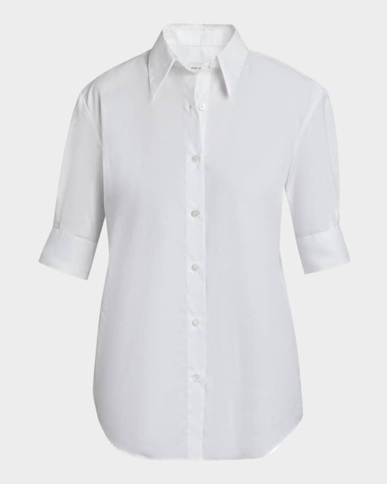 Short-Sleeve Cotton Poplin Button-Down Shirt by DRIES VAN NOTEN