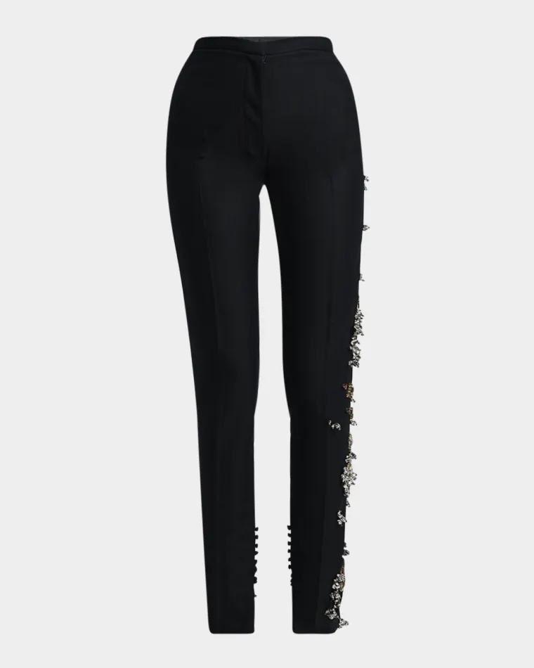 Slim Embellished Wool Pants by DRIES VAN NOTEN