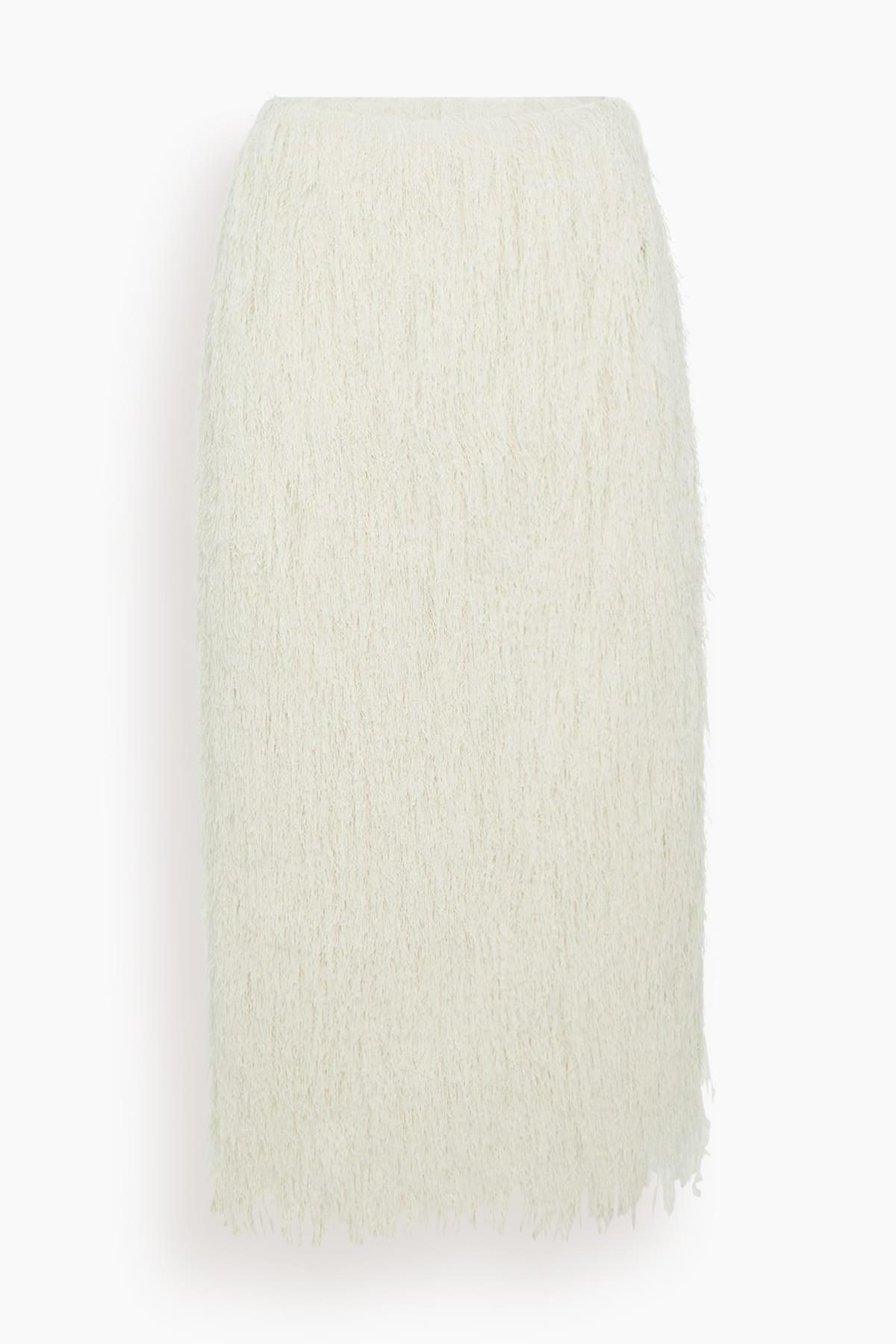 Sokna Tris Skirt in White by DRIES VAN NOTEN