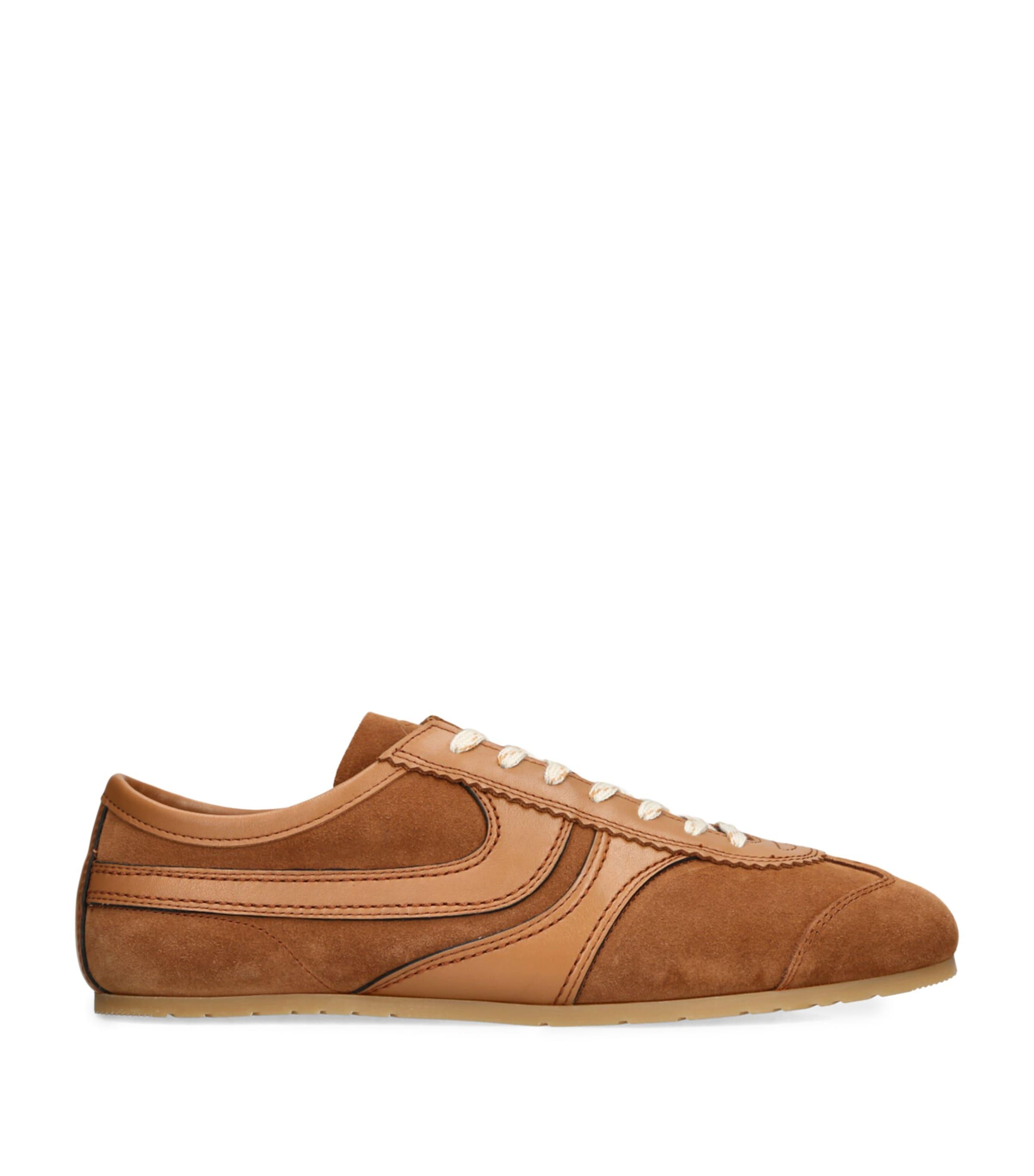 Suede Low-Top Sneakers by DRIES VAN NOTEN