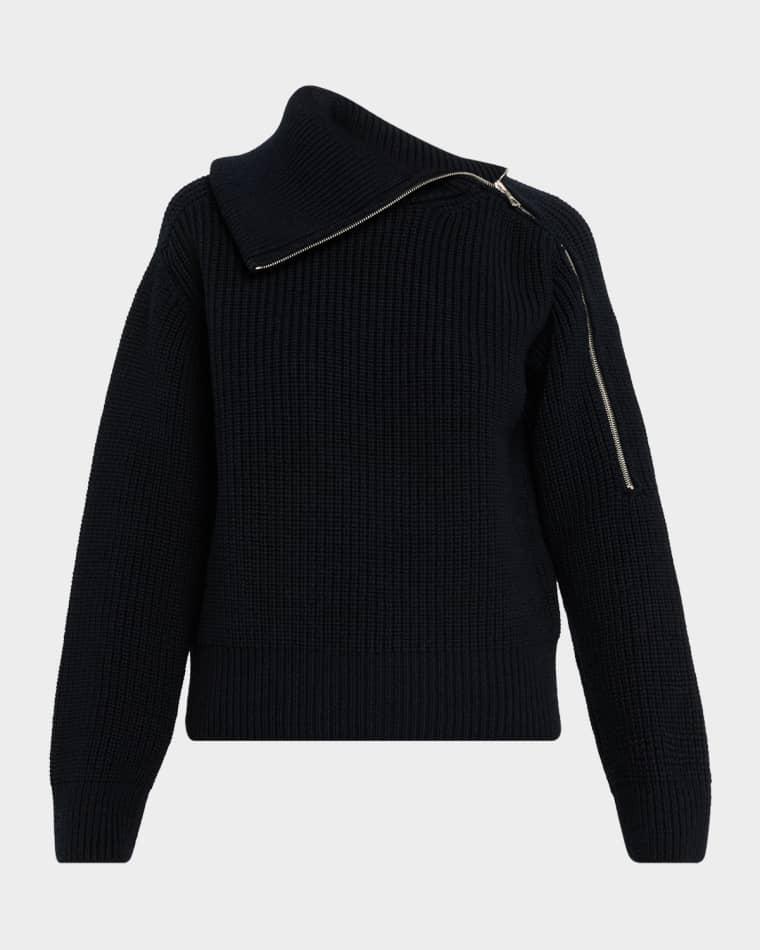 Talim Zipped Wool Turtleneck Sweater by DRIES VAN NOTEN