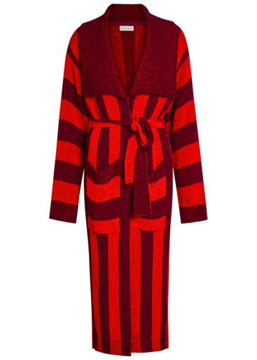 Tomo belted striped woven cardigan by DRIES VAN NOTEN