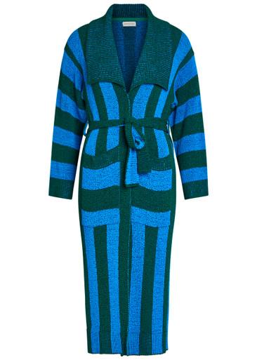Tomo belted striped woven cardigan by DRIES VAN NOTEN