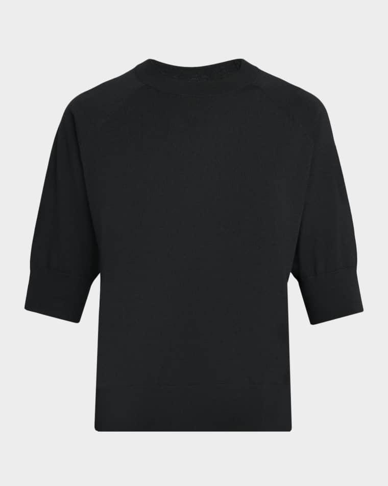 Tuan Short-Sleeve Wool Crewneck Sweater by DRIES VAN NOTEN