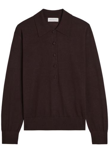 Tuno wool polo top by DRIES VAN NOTEN