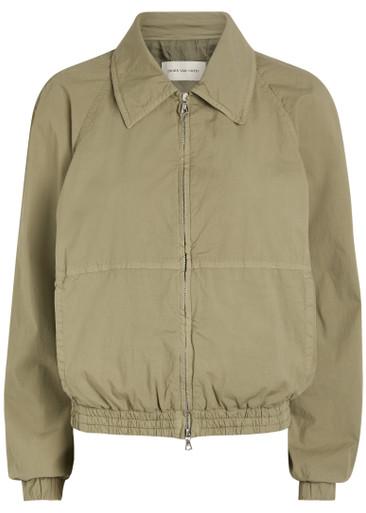 Viinnia cotton-blend poplin bomber jacket by DRIES VAN NOTEN