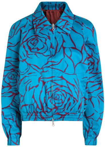 Viinnia floral print reversible cotton bomber jacket by DRIES VAN NOTEN