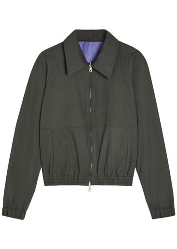 Vinnys reversible colour-blocked cotton-blend jacket by DRIES VAN NOTEN
