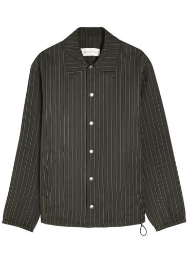 Vorries pinstriped woven overshirt by DRIES VAN NOTEN