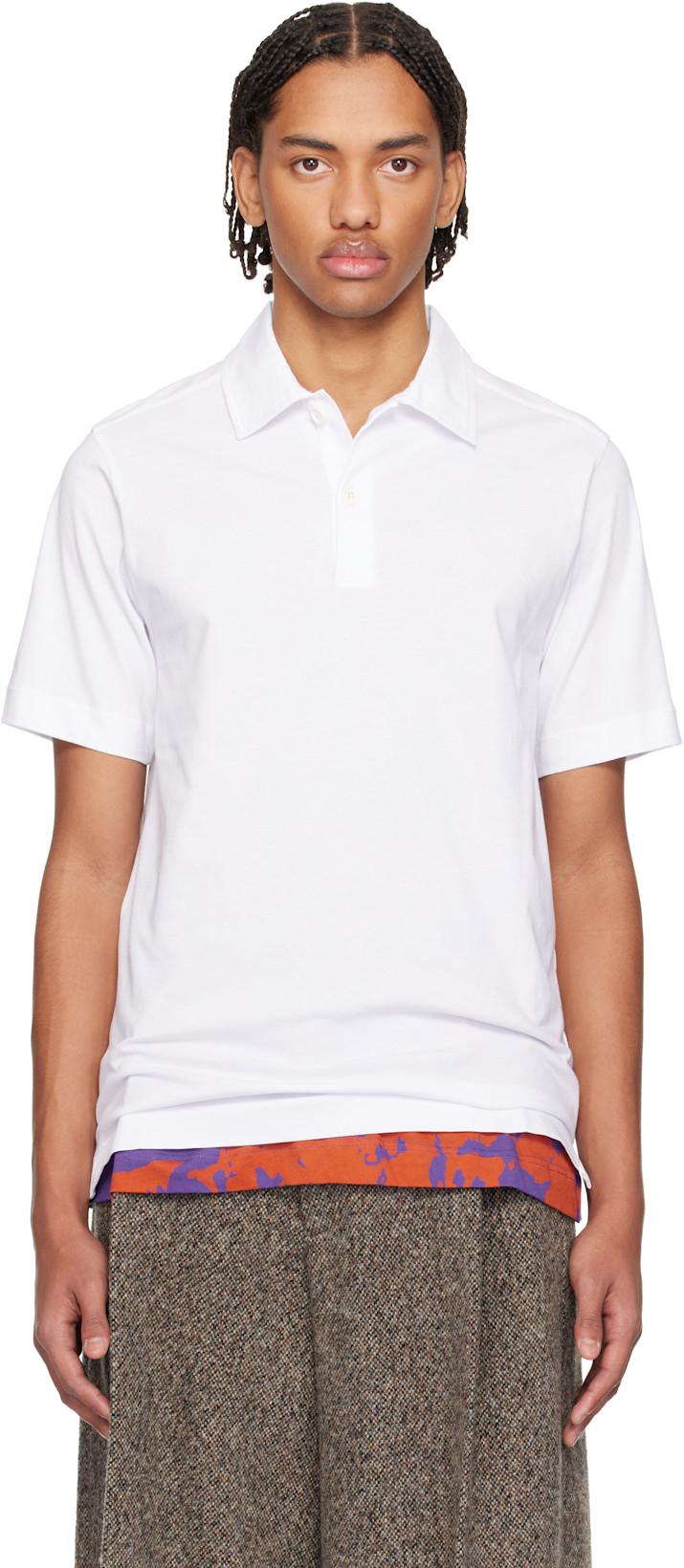 White Cotton Polo by DRIES VAN NOTEN