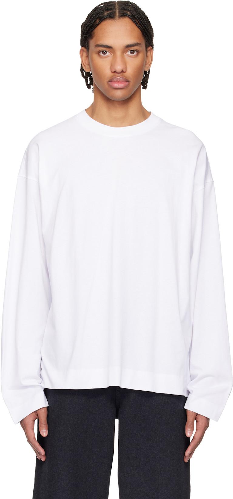 White Dropped Shoulder T-shirt by DRIES VAN NOTEN