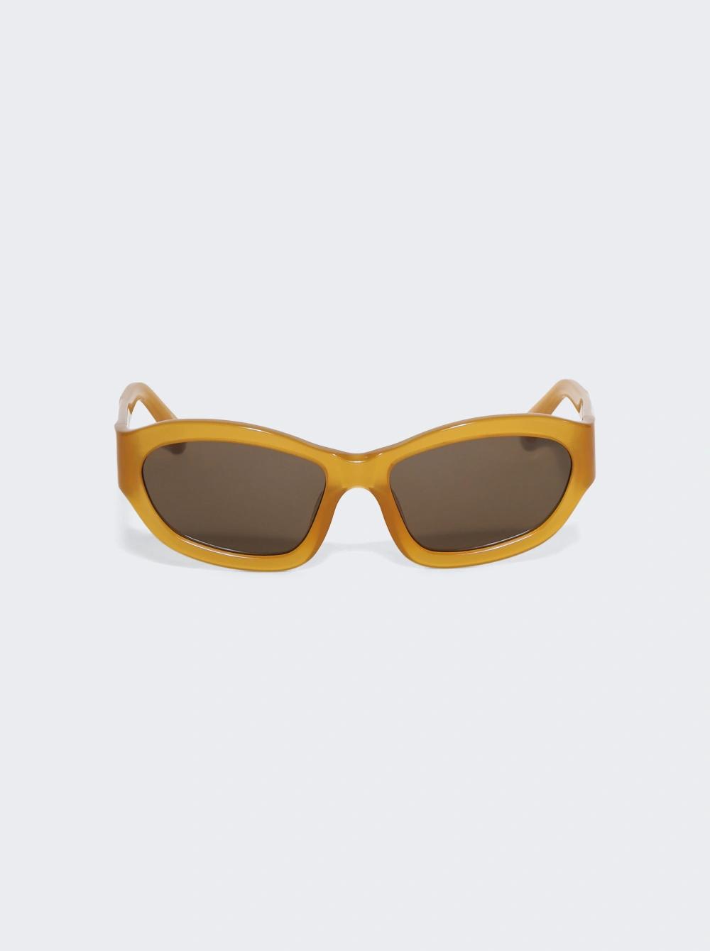 Wrap Sunglasses Honey And Gold  | The Webster by DRIES VAN NOTEN