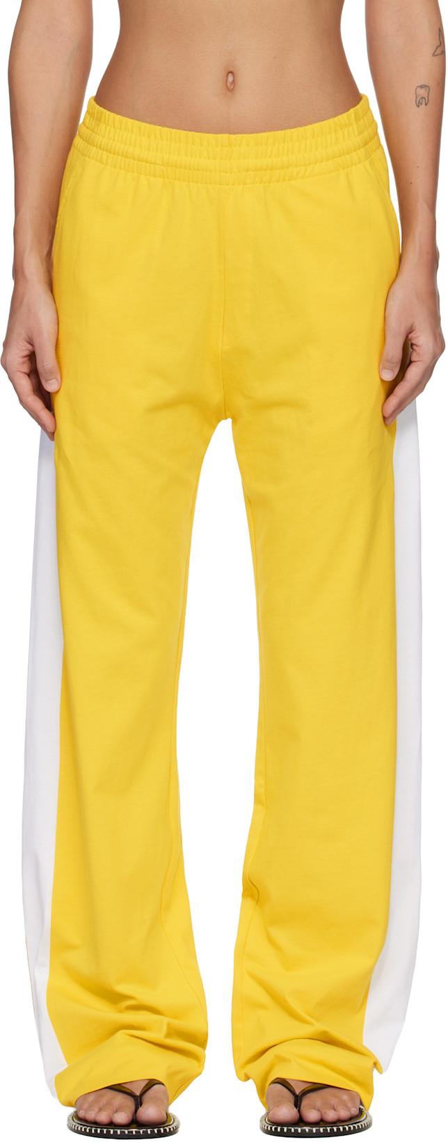Yellow Contrasting Trousers by DRIES VAN NOTEN