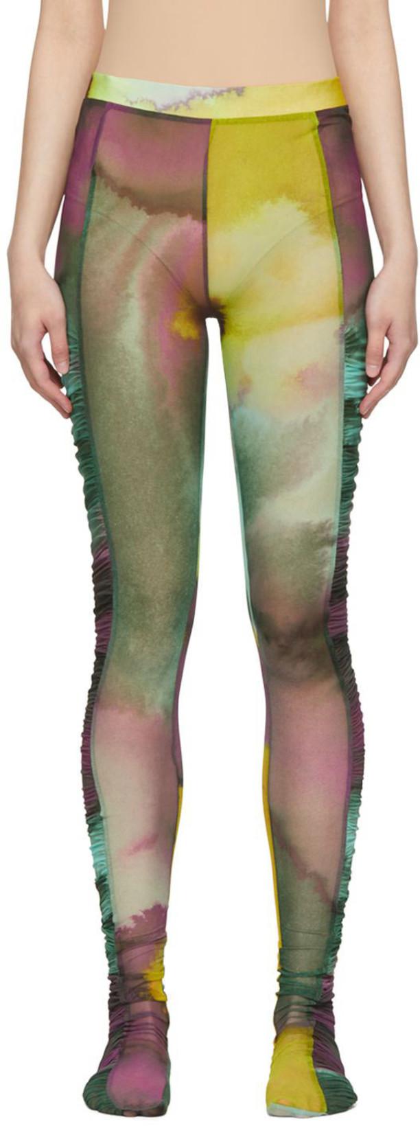 Yellow Ruffled Tights by DRIES VAN NOTEN