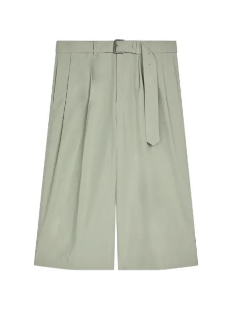 belted cotton poplin shorts by DRIES VAN NOTEN