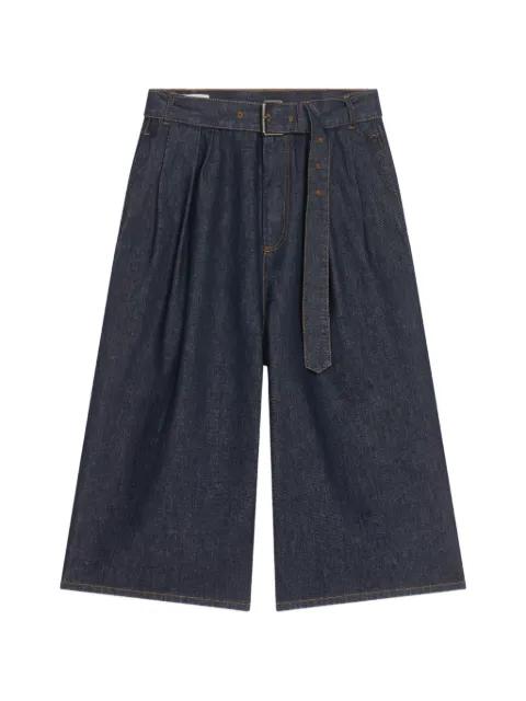 belted denim shorts by DRIES VAN NOTEN