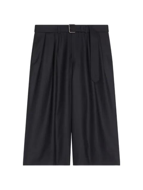 belted light wool shorts by DRIES VAN NOTEN