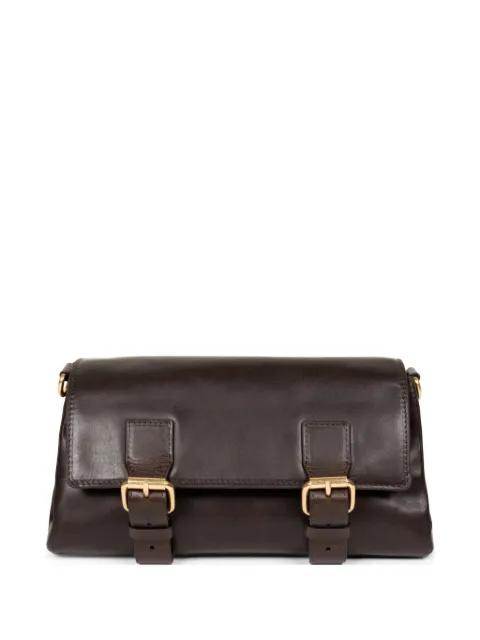 buckle leather shoulder bag by DRIES VAN NOTEN