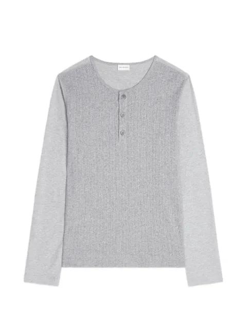button ribbed T-shirt by DRIES VAN NOTEN