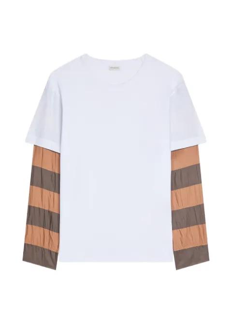 contrast-sleeves T-shirt by DRIES VAN NOTEN