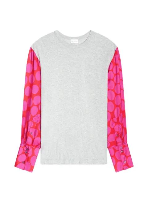 contrast-sleeves T-shirt by DRIES VAN NOTEN