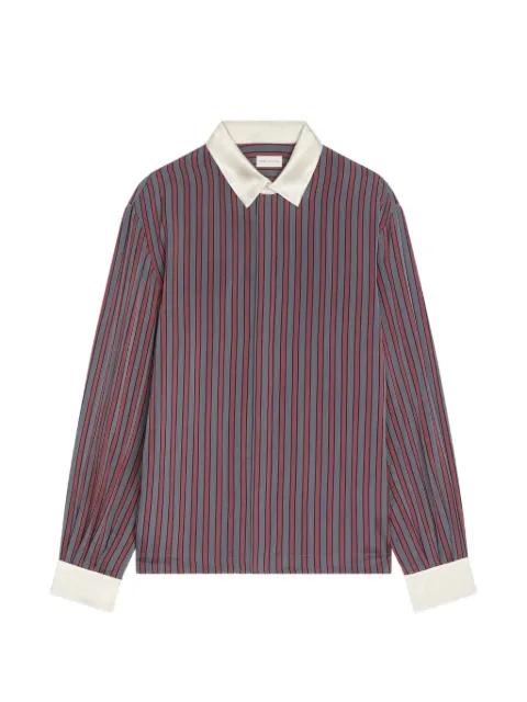 contrast striped shirt by DRIES VAN NOTEN