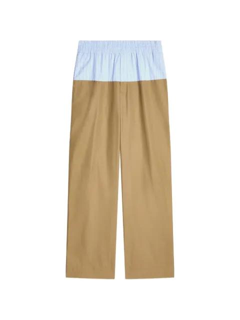 contrast waist trousers by DRIES VAN NOTEN
