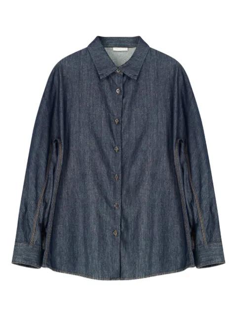 denim cocoon shirt by DRIES VAN NOTEN