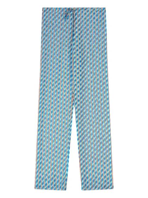 devoré elasticated trousers by DRIES VAN NOTEN