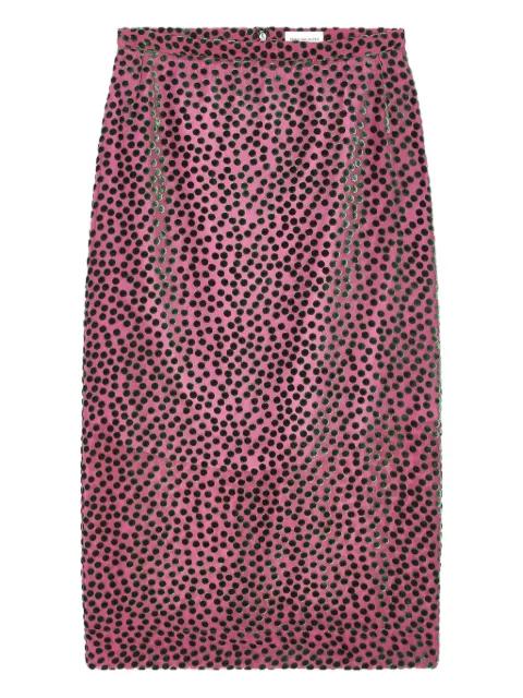 devoré polka-dot midi skirt by DRIES VAN NOTEN