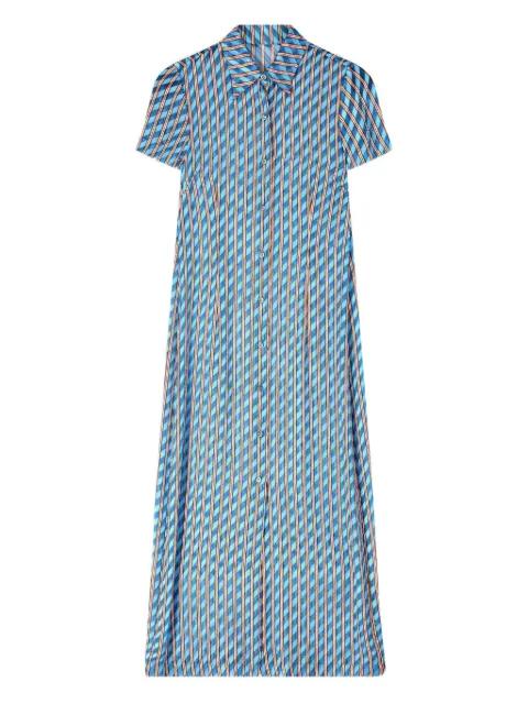 devoré shirt midi dress by DRIES VAN NOTEN